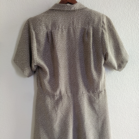 Vintage 90s Stuart Alan A Line floral button up dress - Picture 5 of 10